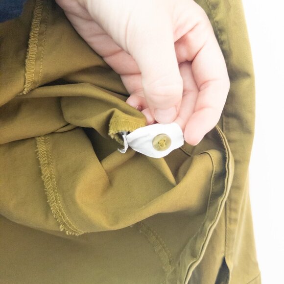 Zara Double Pocket Long Sleeve Button Up (Thick Material), Olive Green, Size M - Picture 6 of 7